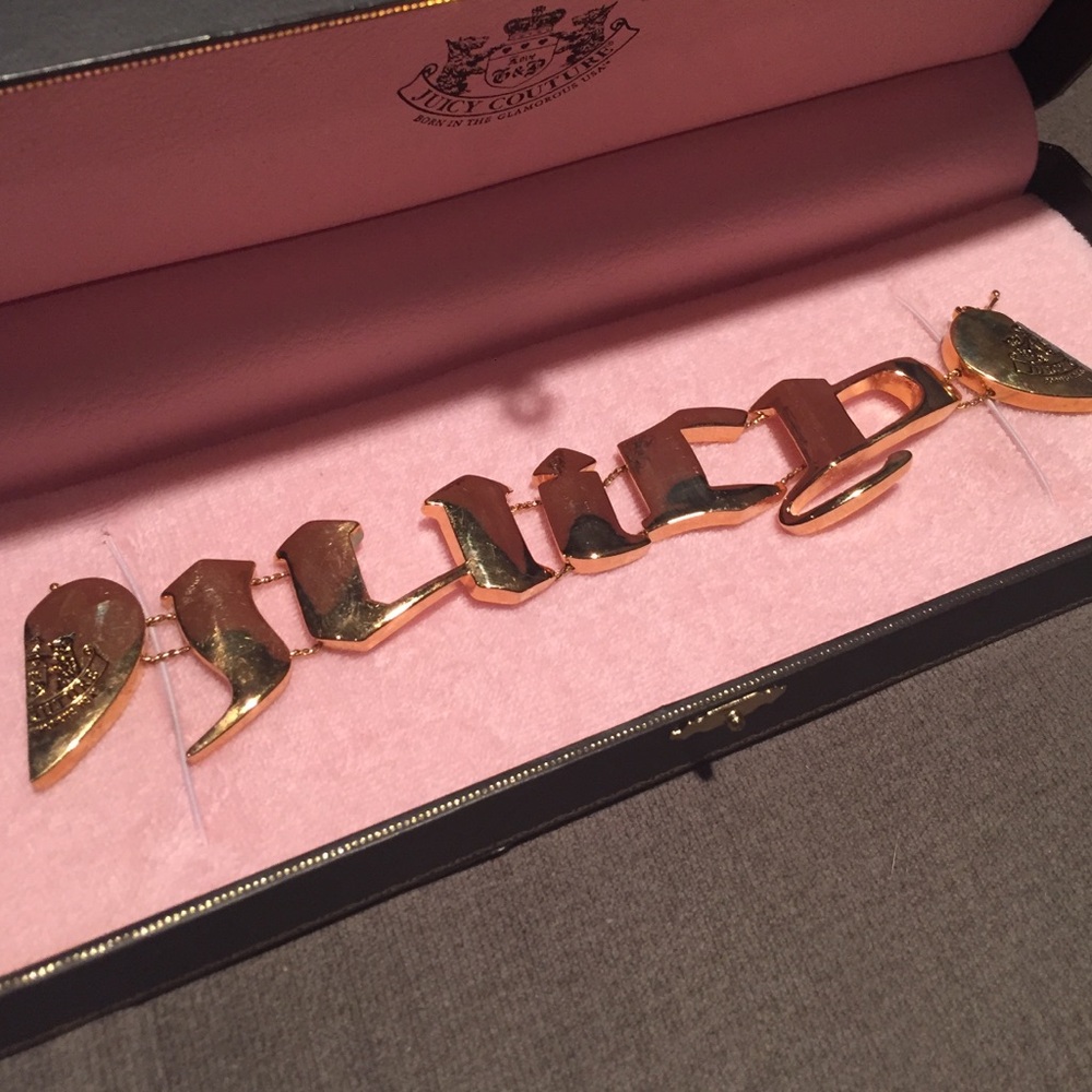 Authentic Juicy gold bracelet & juicy box